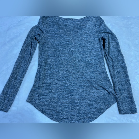 Gray Women's Long Sleeve Zip Up - Picture 3 of 3